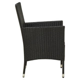 Garden Chairs with Cushions 4 pcs Poly Rattan Black - Top-Down View