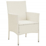 Garden Chairs with Cushions 4 pcs Poly Rattan White - Side View