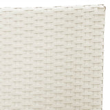 Garden Chairs with Cushions 4 pcs Poly Rattan White - Low Angle