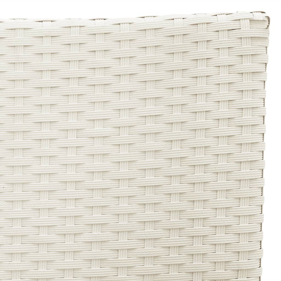 Garden Chairs with Cushions 4 pcs Poly Rattan White