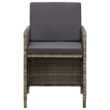 Garden Chairs with Cushions 4 pcs Poly Rattan Grey