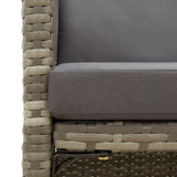 Garden Chairs with Cushions 4 pcs Poly Rattan Grey