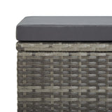 Garden Stools 4 pcs with Cushions Poly Rattan Grey