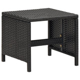 4 Piece Garden Chair and Stool Set Poly Rattan Black - Extra Image