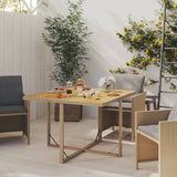Garden Table Beige 109x107x74 cm Poly Rattan&Solid Wood Acacia