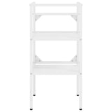 Bathroom Washbasin Frame White 40x38x83 cm Iron - Side View