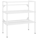 Bathroom Washbasin Frame White 79x38x83 cm Iron