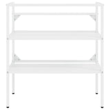 Bathroom Washbasin Frame White 79x38x83 cm Iron - Side View