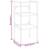 Bathroom Washbasin Frame Black 40x38x83 cm Iron