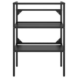 Bathroom Washbasin Frame Black 59x38x83 cm Iron