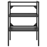 Bathroom Washbasin Frame Black 59x38x83 cm Iron - Side View