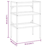 Bathroom Washbasin Frame Black 59x38x83 cm Iron