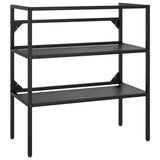 Bathroom Washbasin Frame Black 79x38x83 cm Iron