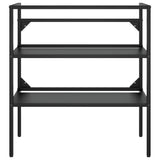 Bathroom Washbasin Frame Black 79x38x83 cm Iron
