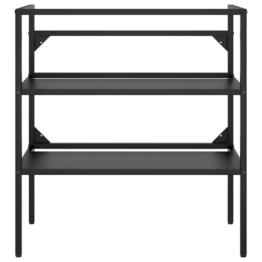 Bathroom Washbasin Frame Black 79x38x83 cm Iron