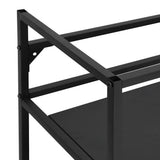 Bathroom Washbasin Frame Black 79x38x83 cm Iron - Close-Up Angle