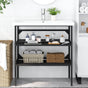 Bathroom Washbasin Frame Black 79x38x83 cm Iron