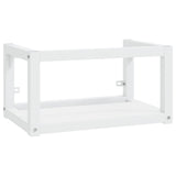 Wall-mounted Bathroom Washbasin Frame White 59x38x31 cm Iron - Front View