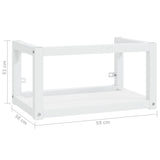Wall-mounted Bathroom Washbasin Frame White 59x38x31 cm Iron - Close-Up Angle