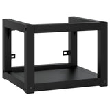 Wall-mounted Bathroom Washbasin Frame Black 40x38x31 cm Iron - Front View