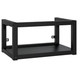 Wall-mounted Bathroom Washbasin Frame Black 59x38x31 cm Iron - Front View