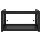 Wall-mounted Bathroom Washbasin Frame Black 59x38x31 cm Iron - Side View