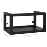 Wall-mounted Bathroom Washbasin Frame Black 59x38x31 cm Iron - Close-Up Angle