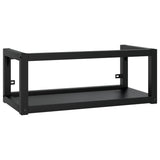 Wall-mounted Bathroom Washbasin Frame Black 79x38x31 cm Iron - Front View