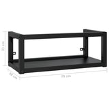 Wall-mounted Bathroom Washbasin Frame Black 79x38x31 cm Iron - Close-Up Angle