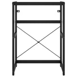 Bathroom Washbasin Frame Black 59x38x83 cm Iron - Side View