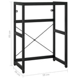 Bathroom Washbasin Frame Black 59x38x83 cm Iron - Close-Up Angle