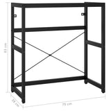 Bathroom Washbasin Frame Black 79x38x83 cm Iron - Close-Up Angle
