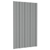 Roof Panels 36 pcs Galvanised Steel Grey 80x45 cm - Side View