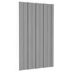 Roof Panel 36 pcs Grey 80 x 45 cm Galvanised steel