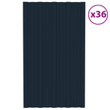 Roof Panel 36 pcs Anthracite 80 x 45 cm Galvanised steel