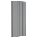 Roof Panels 12 pcs Galvanised Steel Grey 100x45 cm - 45-Degree Angle