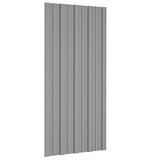 Roof Panel 12 pcs Grey 100 x 45 cm Galvanised steel