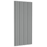 Roof Panel 12 pcs Grey 100 x 45 cm Galvanised steel - 45-Degree Angle