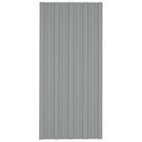 Roof Panel 36 pcs Grey 100 x 45 cm Galvanised steel
