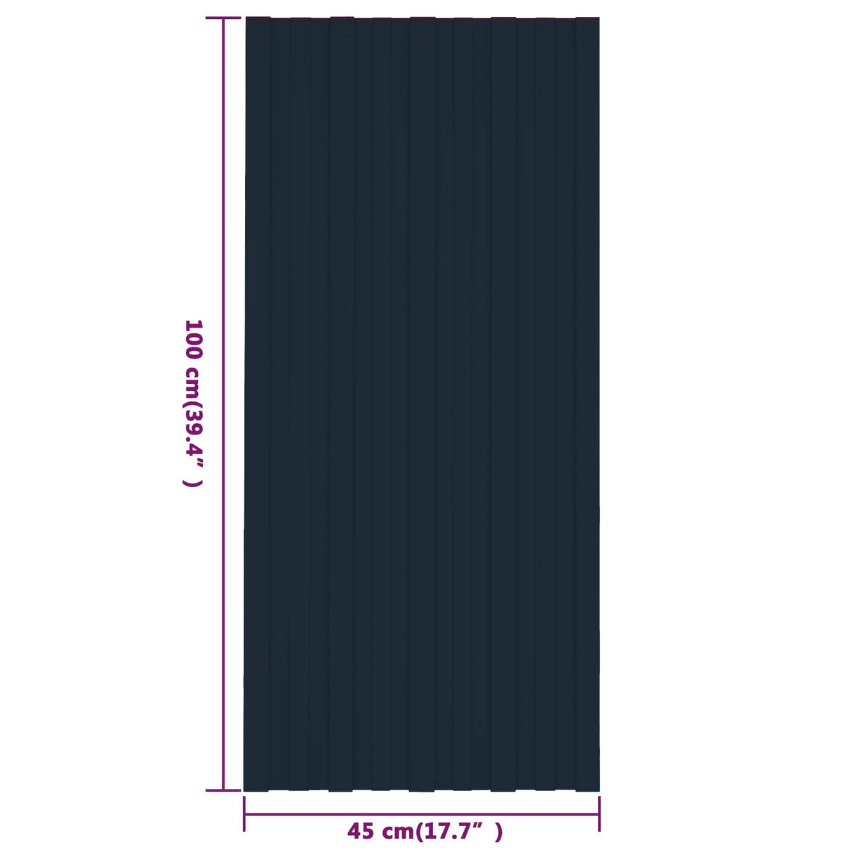 Roof Panel 36 pcs Anthracite 100 x 45 cm Galvanised steel