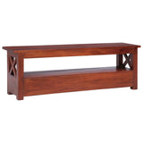 TV Cabinet Brown 115x30x40 cm Solid Mahogany Wood - Side View