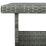6 Piece Garden Lounge Set with Cushions Poly Rattan Black - Close-Up Angle