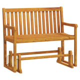 Garden Swing Bench 110 cm Solid Acacia Wood - Front View