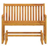 Garden Swing Bench 110 cm Solid Acacia Wood - Side View