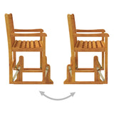 Garden Swing Bench 110 cm Solid Acacia Wood - Rear View
