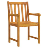 Garden Chairs 2 pcs Solid Acacia Wood - Side View