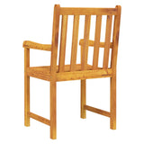 Garden Chairs 2 pcs Solid Acacia Wood - Rear View