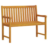 Garden Bench 110 cm Solid Acacia Wood - Front View
