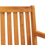 Garden Bench 110 cm Solid Acacia Wood - Rear View