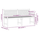 Garden Bench 180 cm Solid Acacia Wood